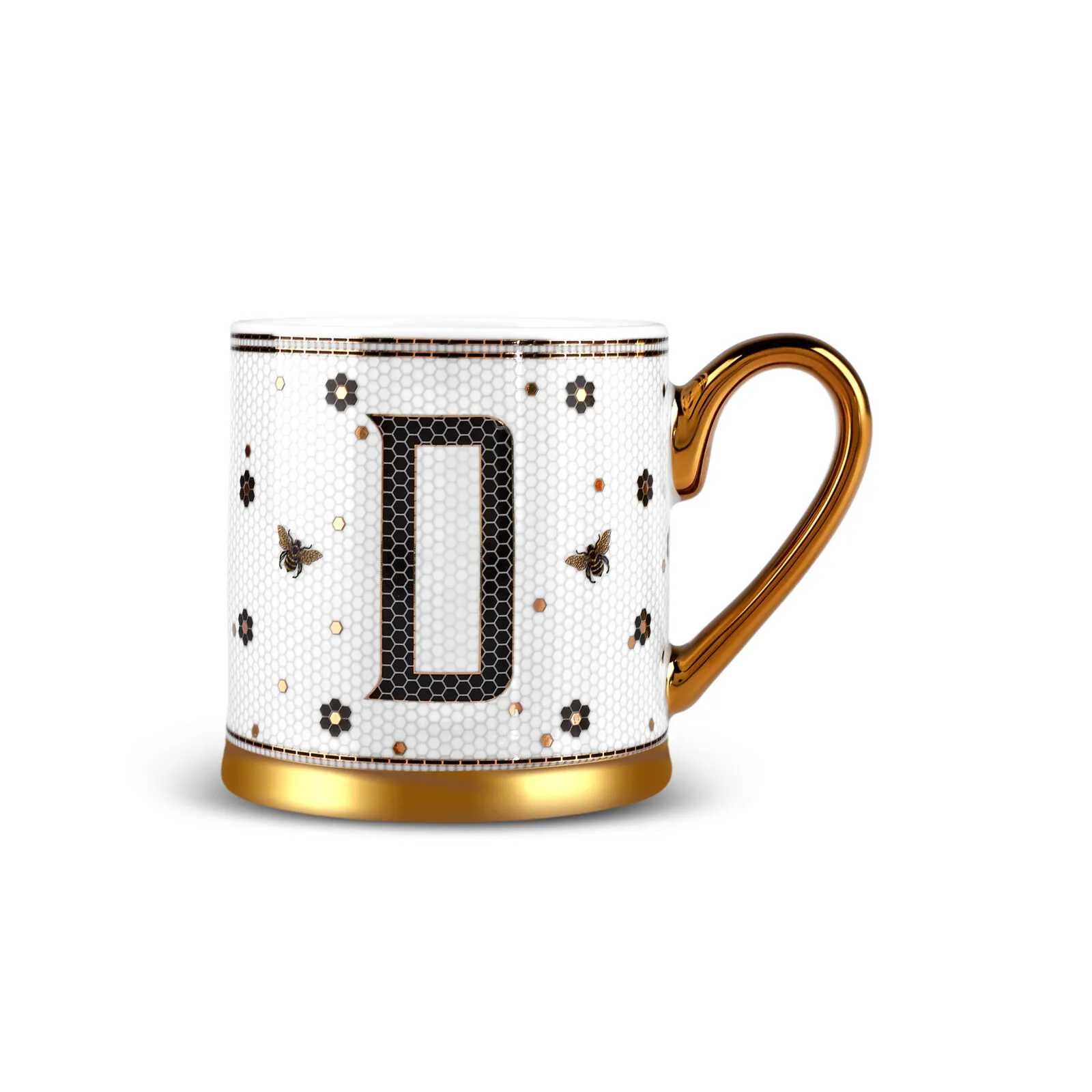 KARACA D HARFLİ KUPA 330 ML, BEYAZ