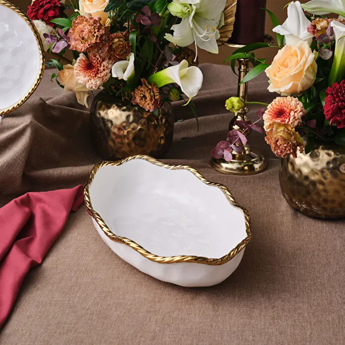 KARACA GOLDEST KAYIK KASE 36 CM, GOLD