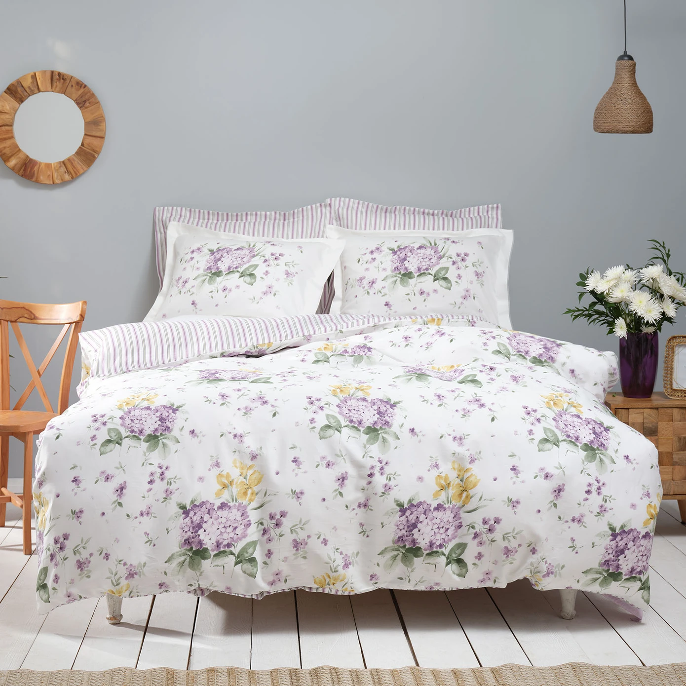 KH CLEMENTI SALMON DOUBLE 100% COTTON SATIN DUVET COVER