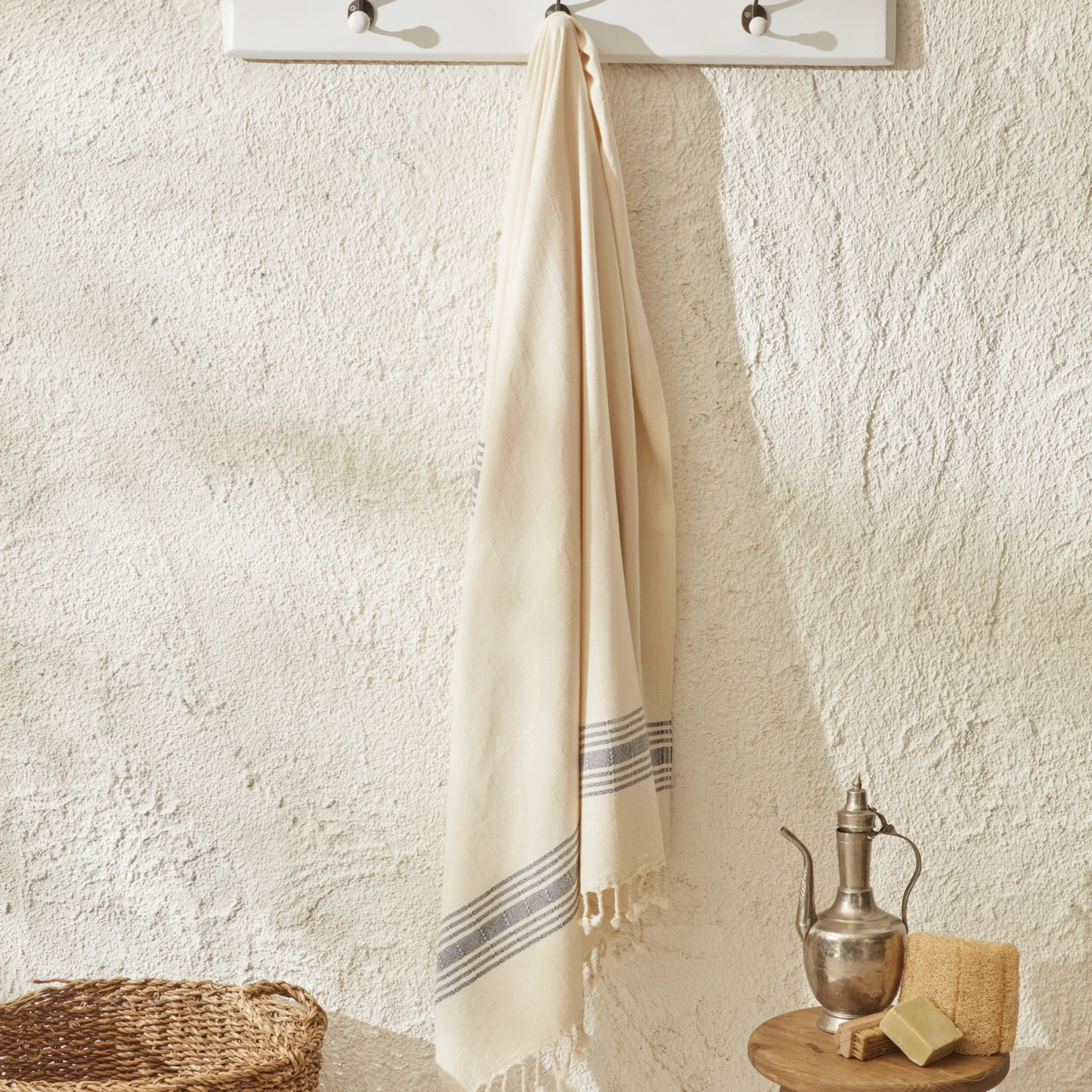 MINKA LACIVERT %100 PAMUK PESTEMAL 90x160 cm