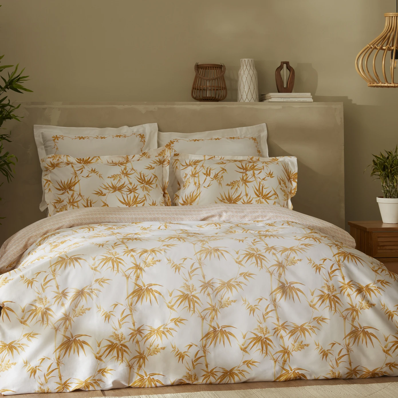 مجموعة غطاء لحاف GROVE YELLOW BAMBOO DOUBLE KS