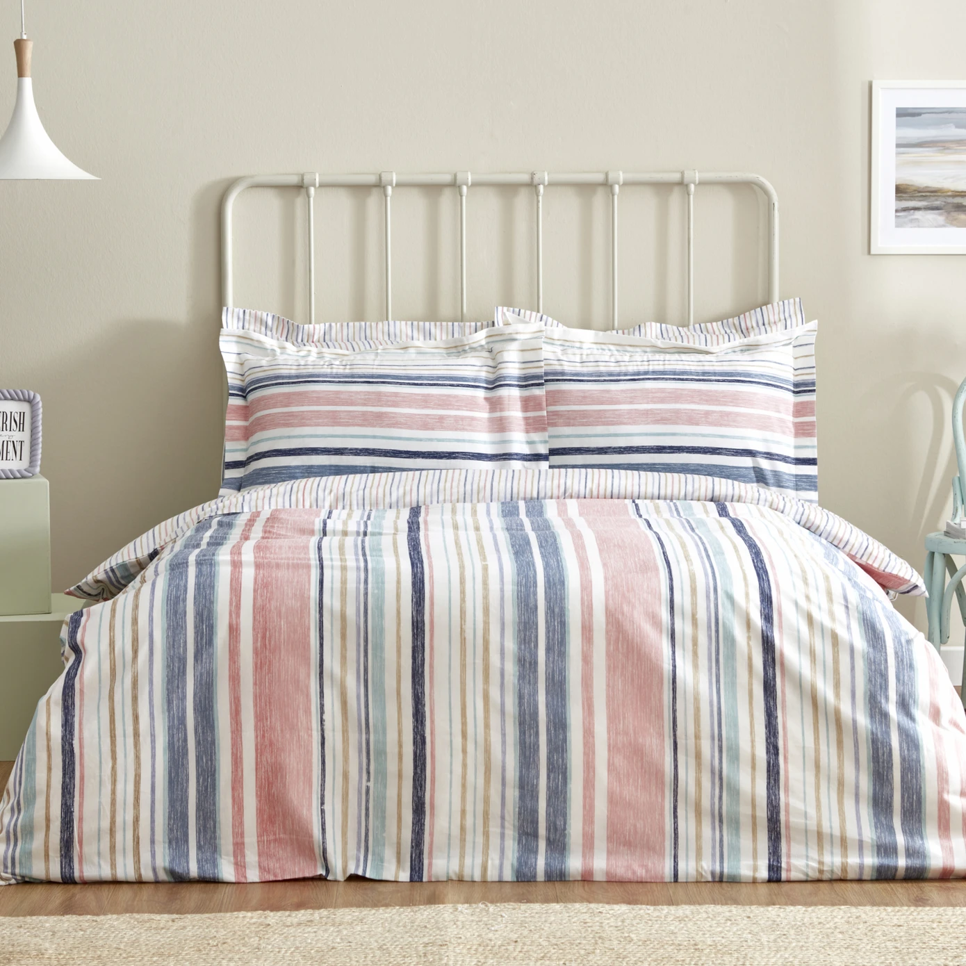 طقم غطاء لحاف KH SAMBA متعدد الألوان 100% قطن RNF مزدوج KS