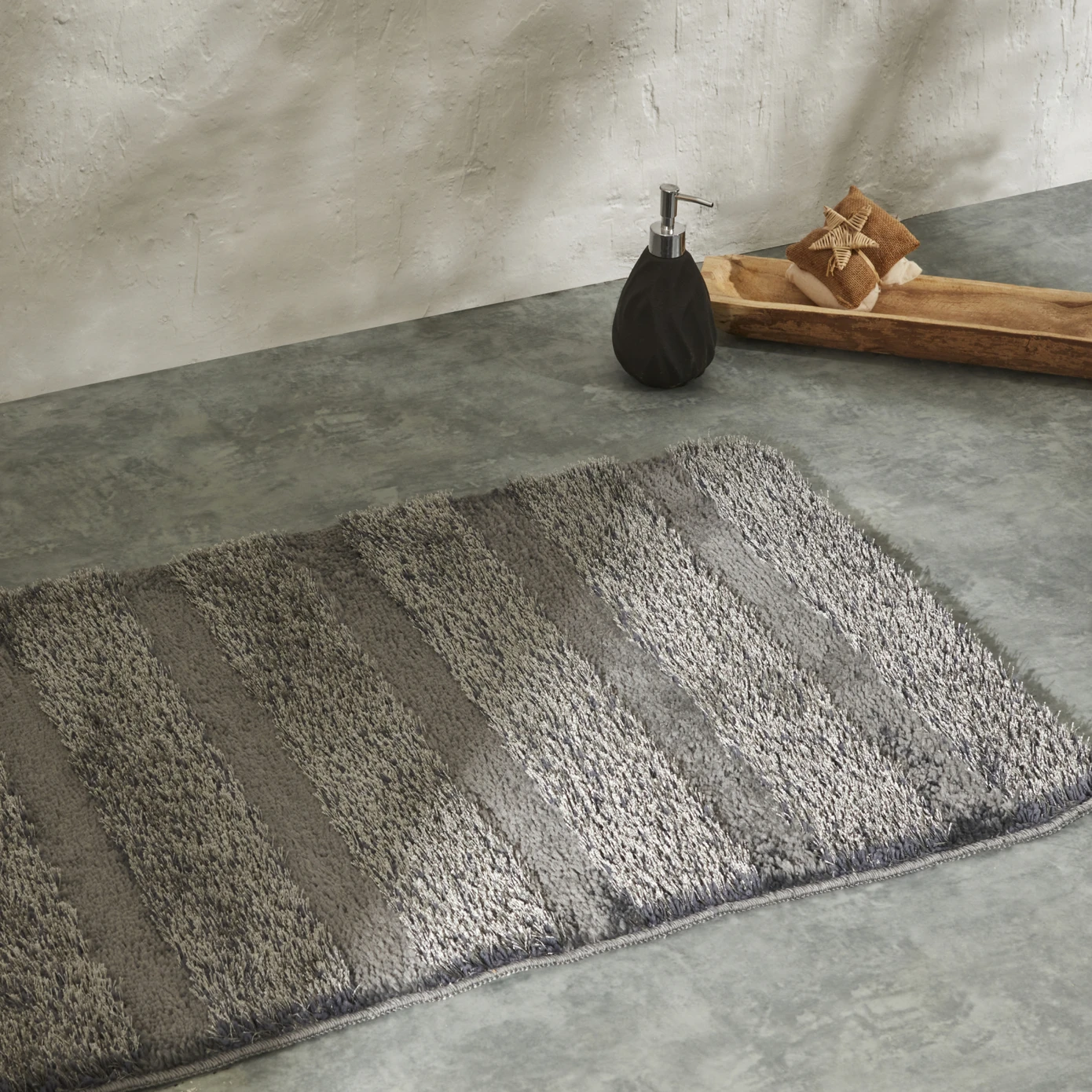 KH GLACE ANTHRACITE BATH MAT