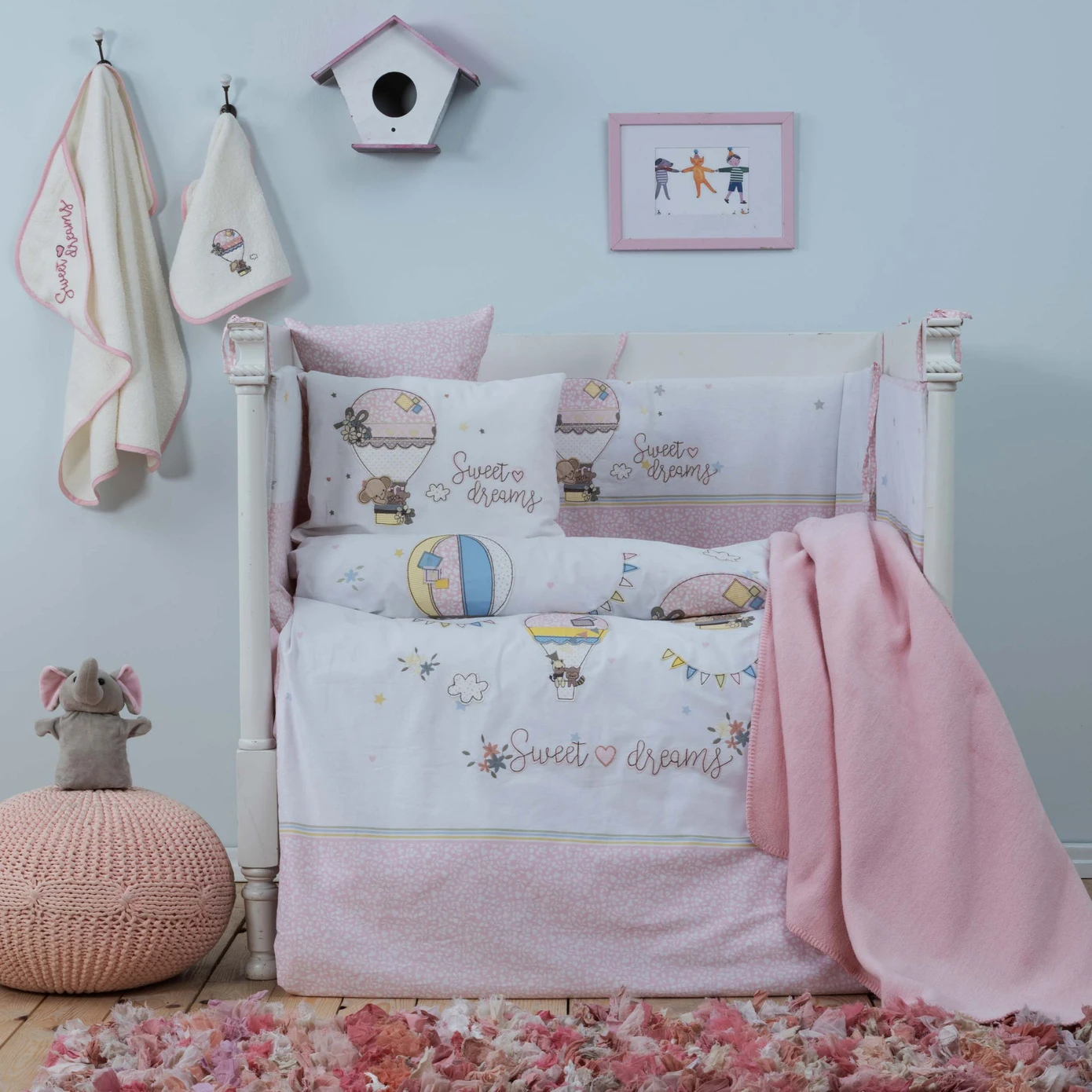 SWEAT DREAMS 100% COTTON APPLIQUE/EMBROIDERY 13 PRC BABY SET