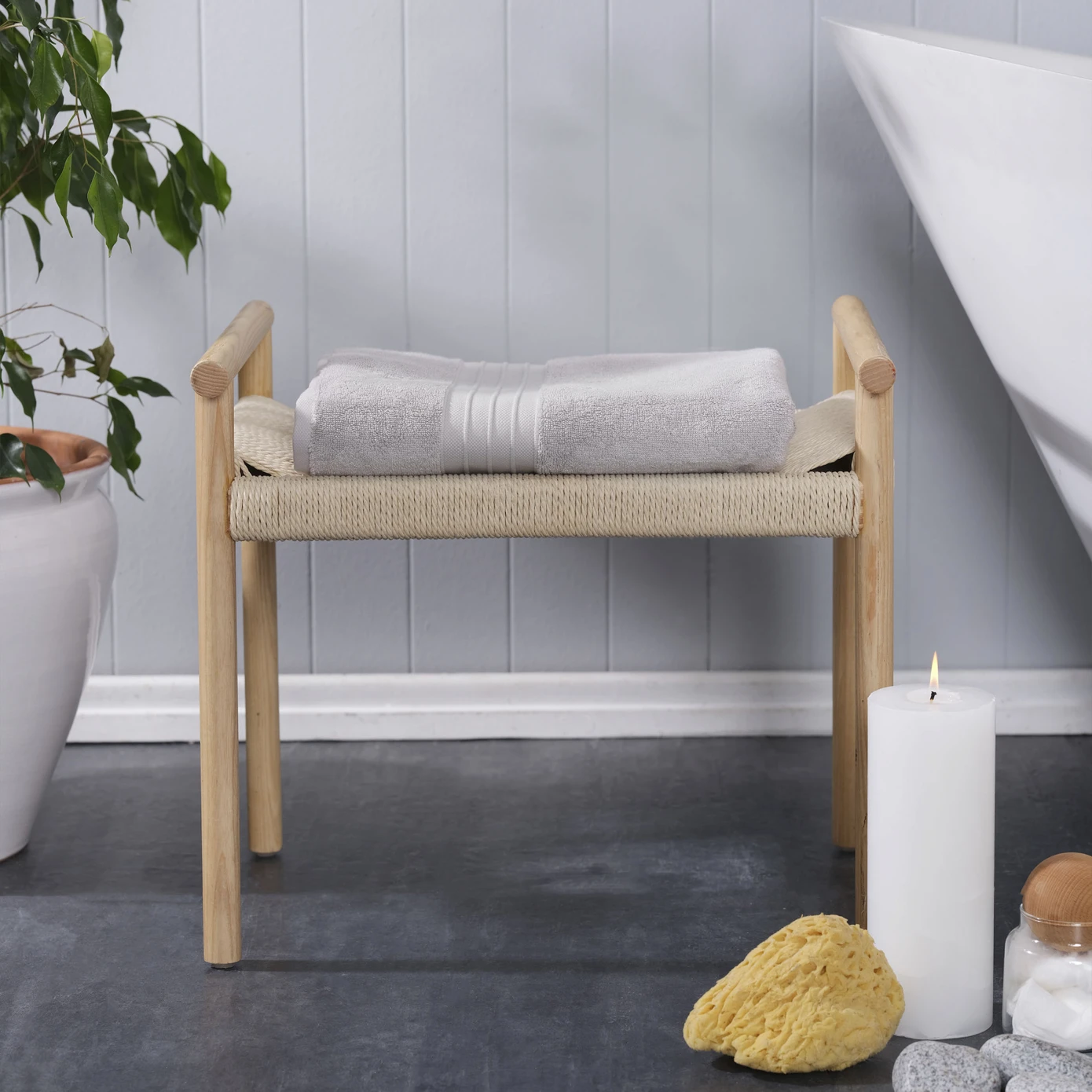 AQUASOFT GRI %100 PAMUK 85X150 HAVLU