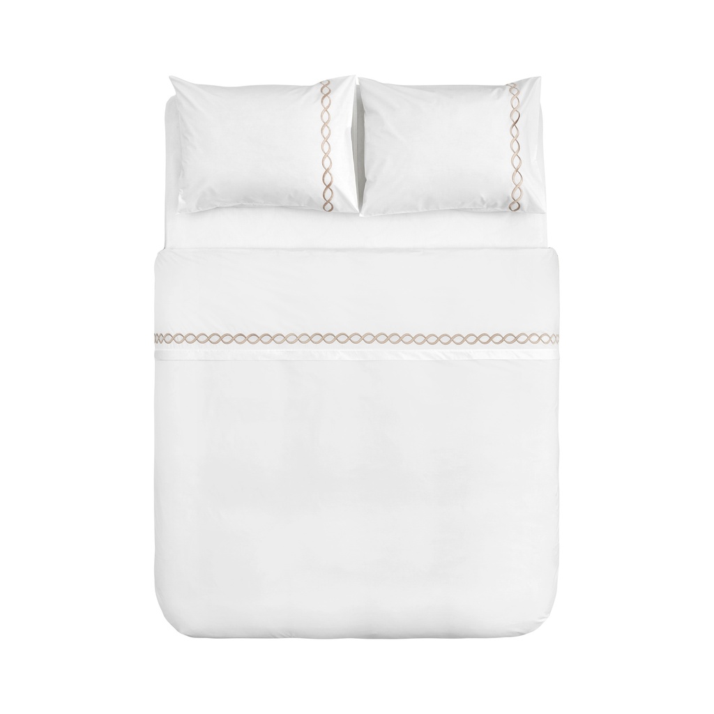 NAU BILLOW BEIGE PERCALE غطاء لحاف مزدوج TK