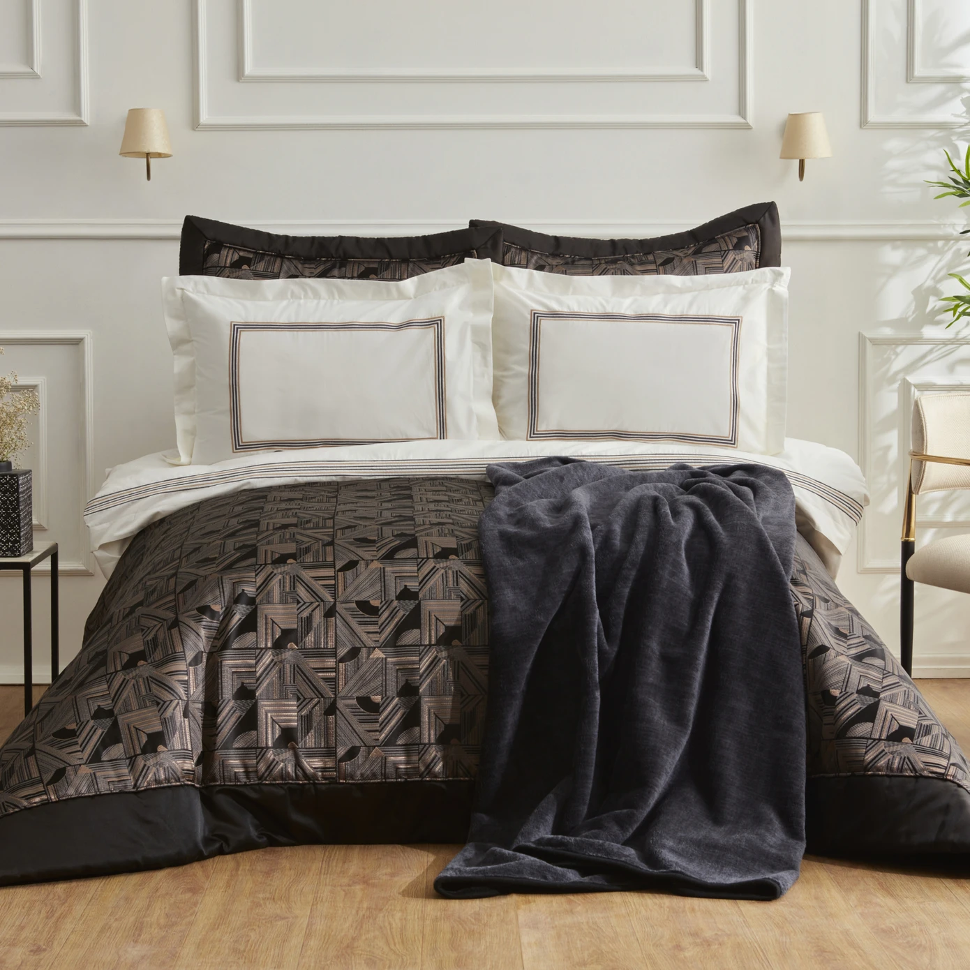 ASTERIA SIYAH 8 PARCA CEYIZ SETI