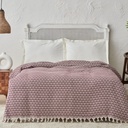 KH CORDOBA CLARET RED DOUBLE PIQUE BED COVER 200X230
