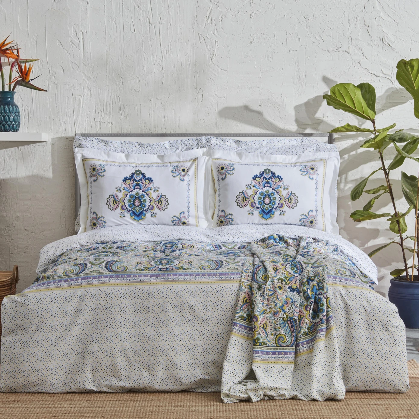 KH ELENORA BLUE 100% COTTON DOUBLE KS PIKE GIFT NEV TKM