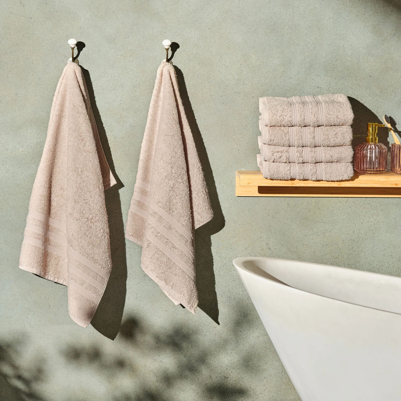 KH ROAD BEIGE 6-PIECE TOWEL SET 50X90
