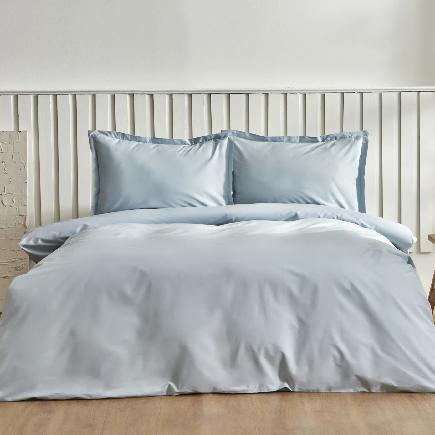 COOL TOUCH BASIC BLUE DOUBLE DUVET COVER SET