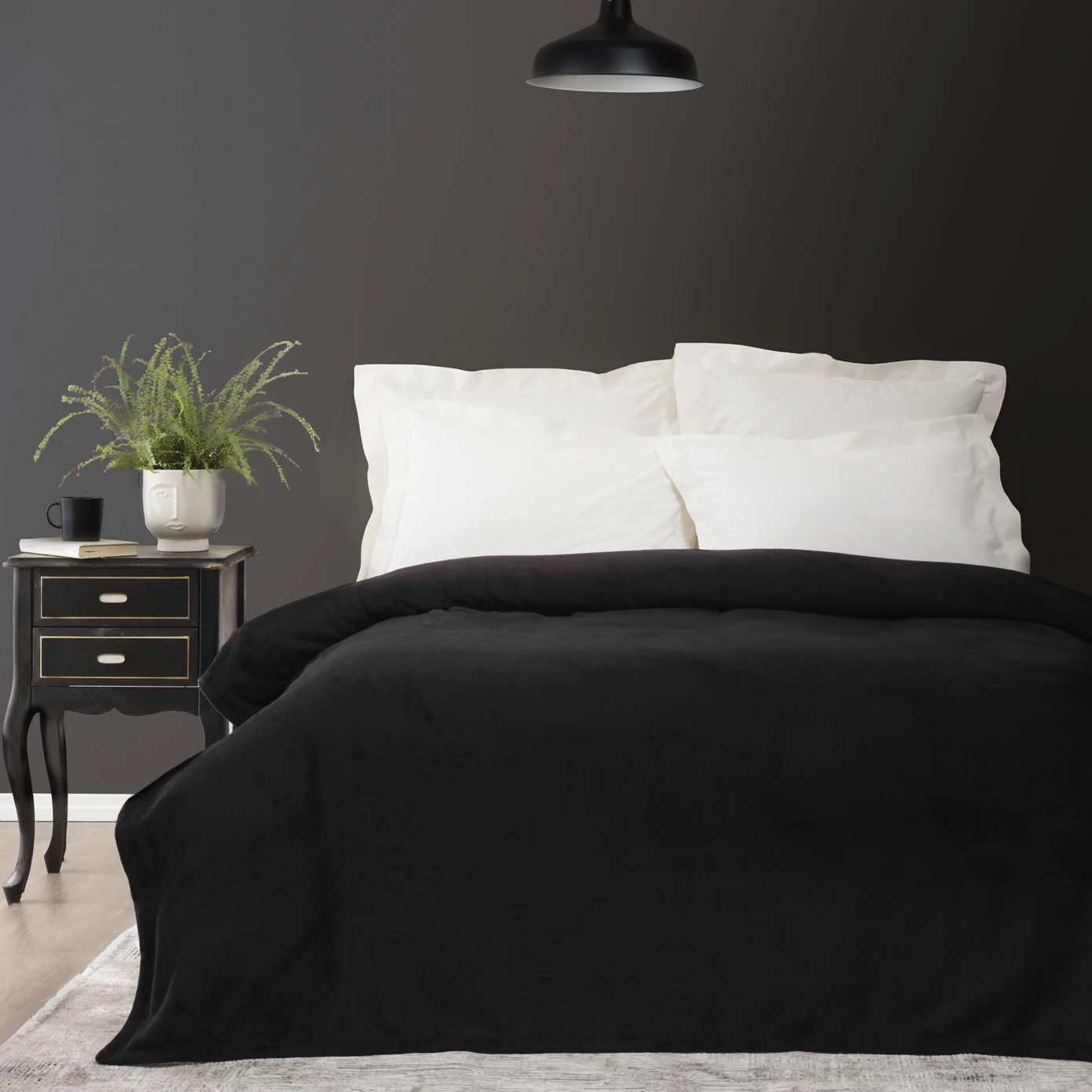 بطانية KH FIONA BLACK WELSOFT DOUBLE KS