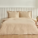 COOL TOUCH BASIC BEIGE DOUBLE DUVET COVER SET