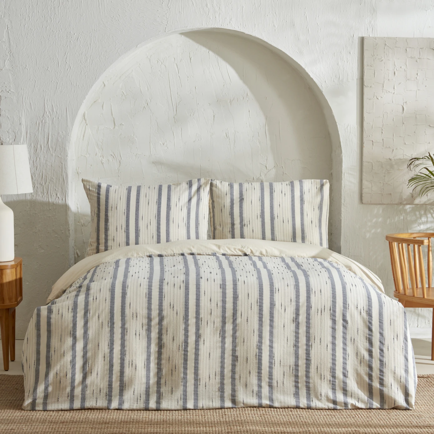 COSMOS INDIGO 100% PMK CIFT KS DUVET COVER SET