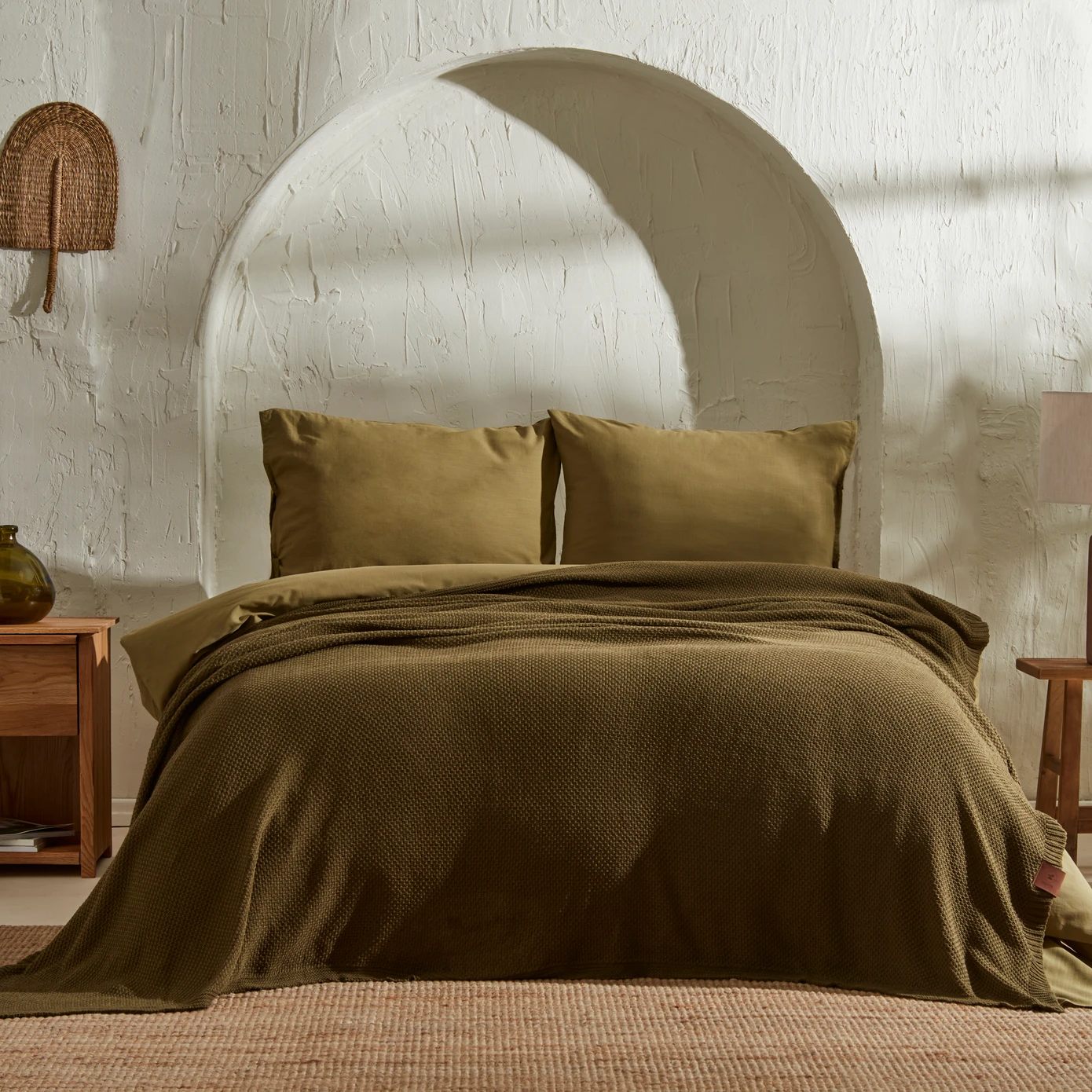 4 ELEMENT KHAKI DOUBLE KNIT BLANKET EARTH