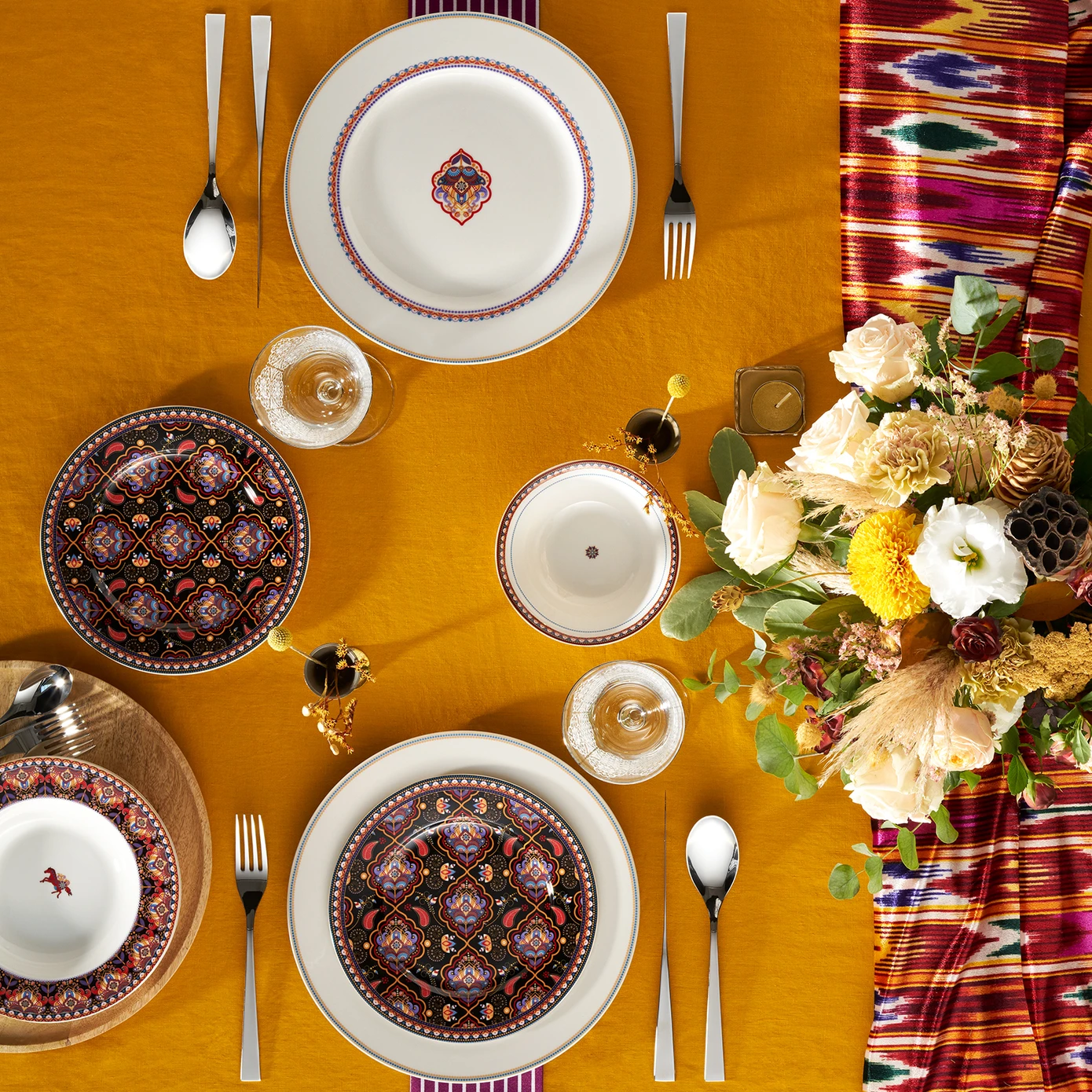 KARACA AGRA 24 PIECES PORCELAIN DINNER SET FOR 6 PEOPLE