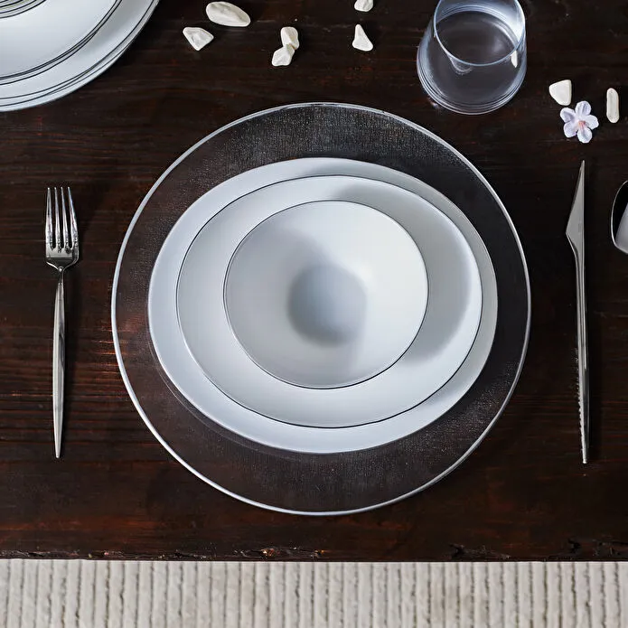 KARACA PURE 18 PARÇA 6 KİŞİLİK OPAL YEMEK TAKIMI