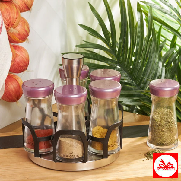 KARACA OCHA PURPLE ROUND 7 PIECE SPICE SET