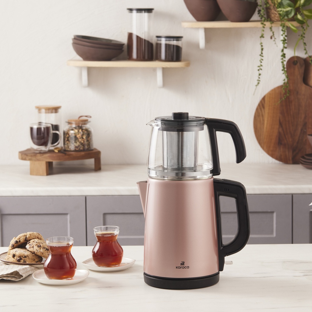 KARACA TEA GLASS ÇELİK ÇAY MK ROSEGOLD