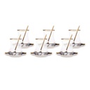 KARACA PERA GOLD 18 PIECE TEA SET