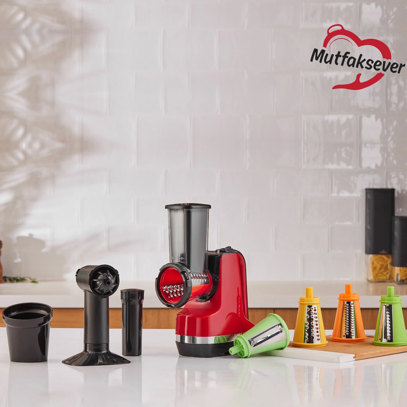 COOKPLUS DOĞRAYICI VE SORBE MAKİNESİ KIRMIZI