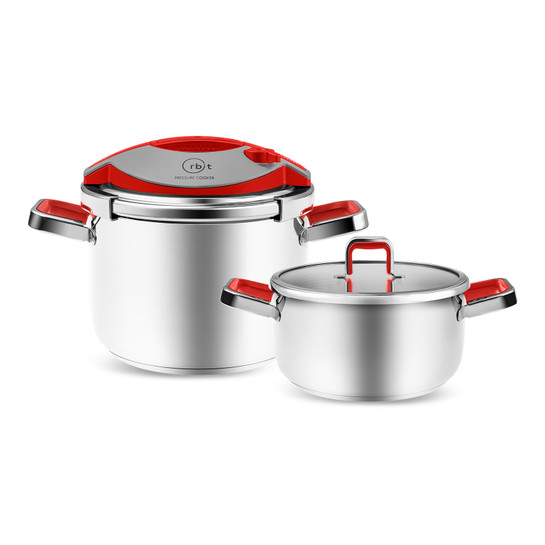 KARACA ORBİT 4+6 L PRESSURE COOKER SET RED
