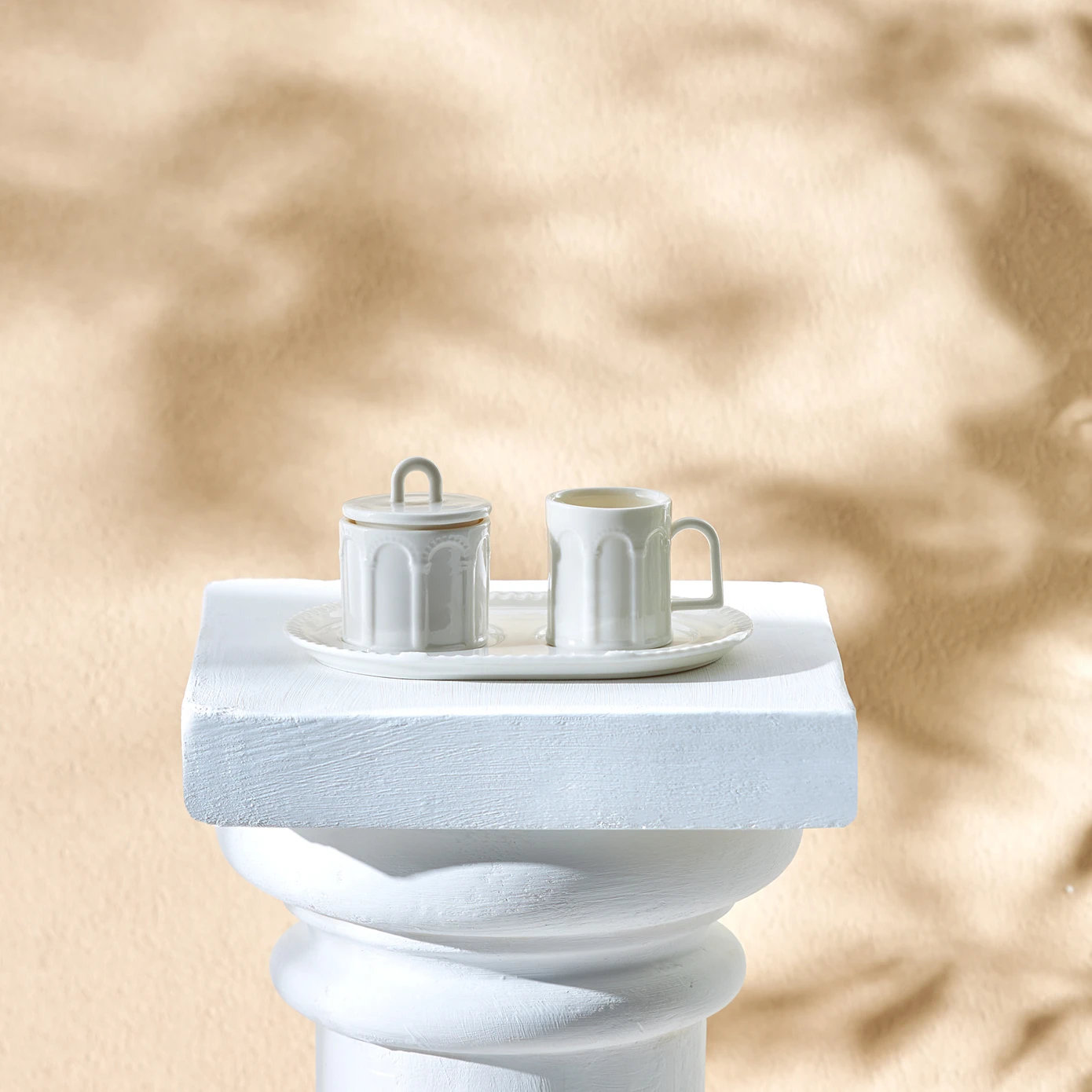 KARACA X İST COLLECTION SÜTUN LOKUMLUKLU 70 ML KAHVE FİNCANI