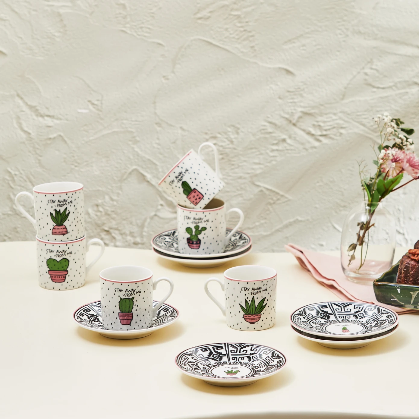 KARACA CACTUS 80 ML COFFEE CUP FOR 6 PEOPLE