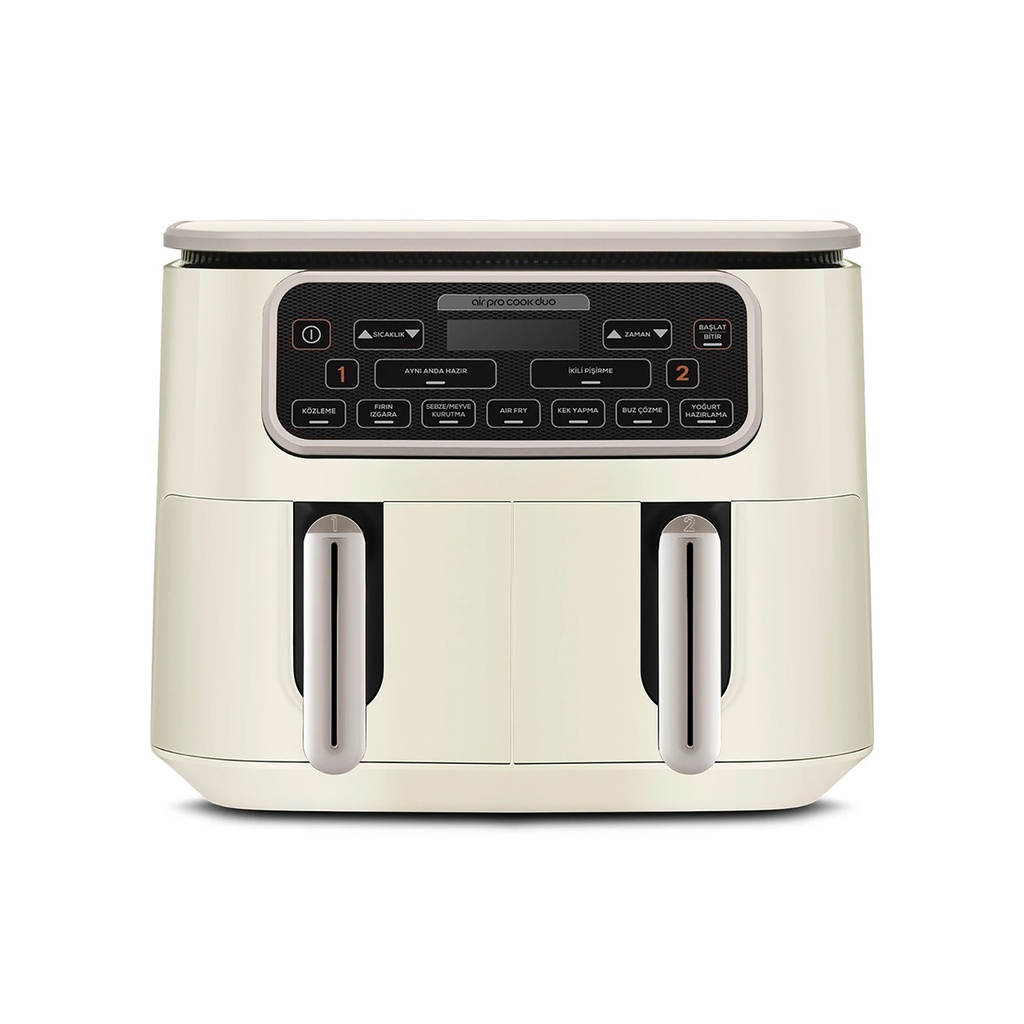 KARACA AIR PRO COOK DUO KÖZ XXXL 8 L AIRFRYER ICONIC BEIGE