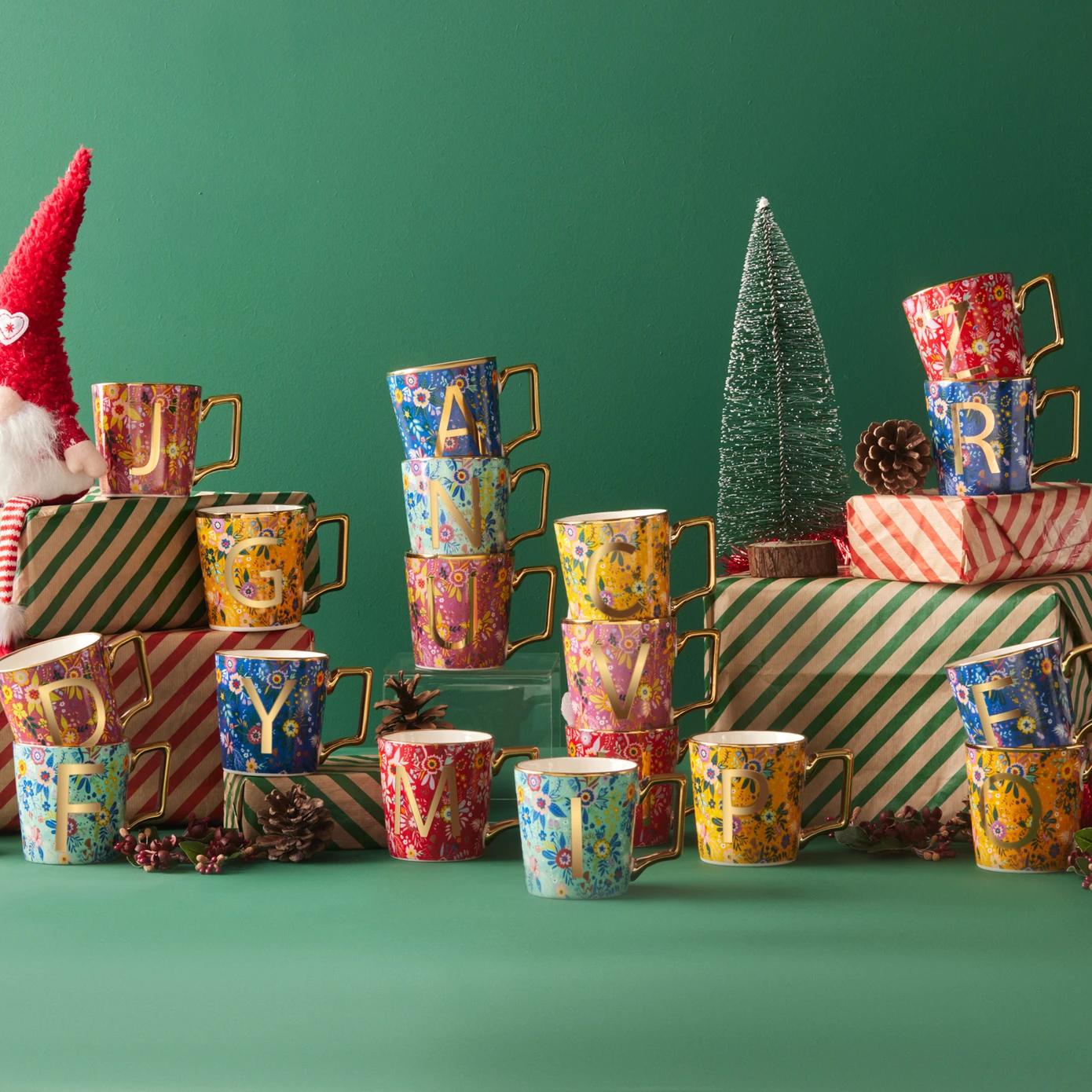 KARACA FLOWER Z LETTER MUG