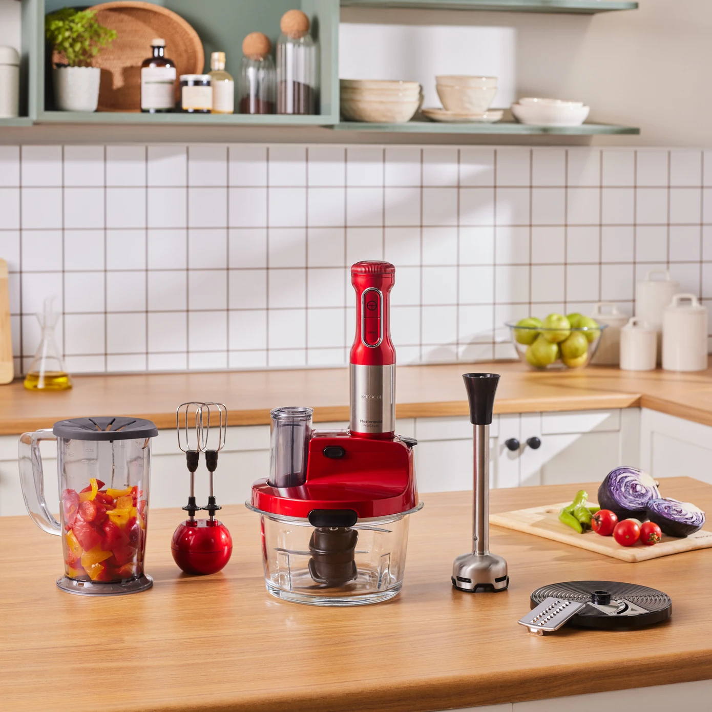 KARACA MM PROSTEEL 2500 CAM MUTFAK ROBOTU IMP RED-INOX