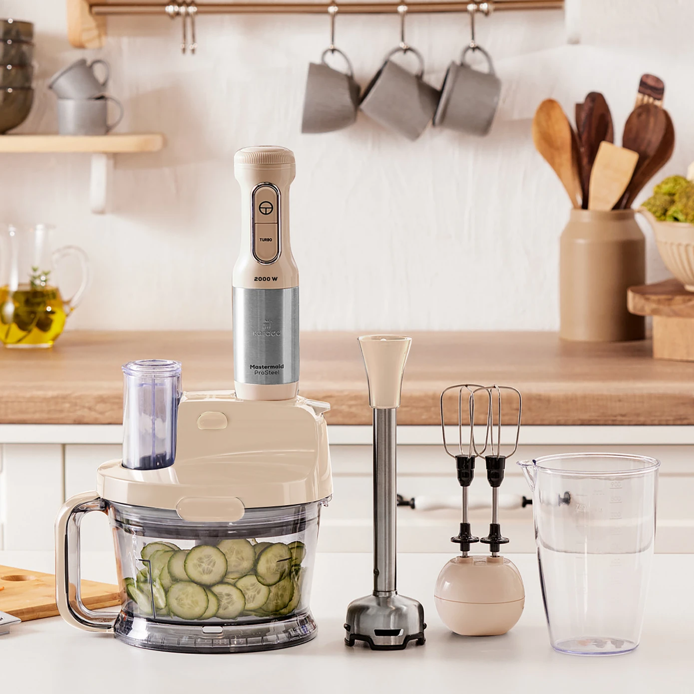 KARACA MM PROSTEEL 2000 MUTFAK ROBOTU SOFT CREAM-INOX