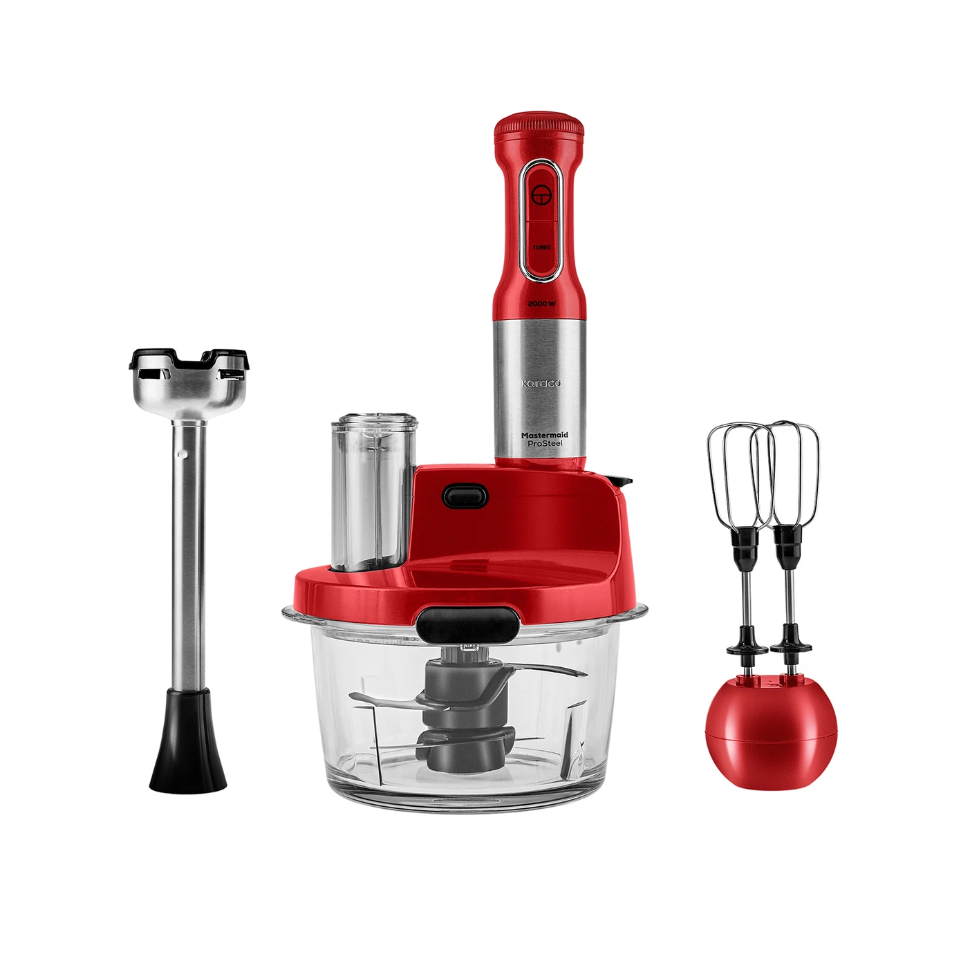 كاراجا MMPROSTEEL 2000 محضرة المطبخ أحمر-إينوكس