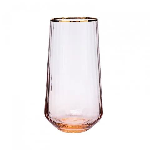 KARACA MISTY LINE GLASS SOFT DRINK CUP ORANGE