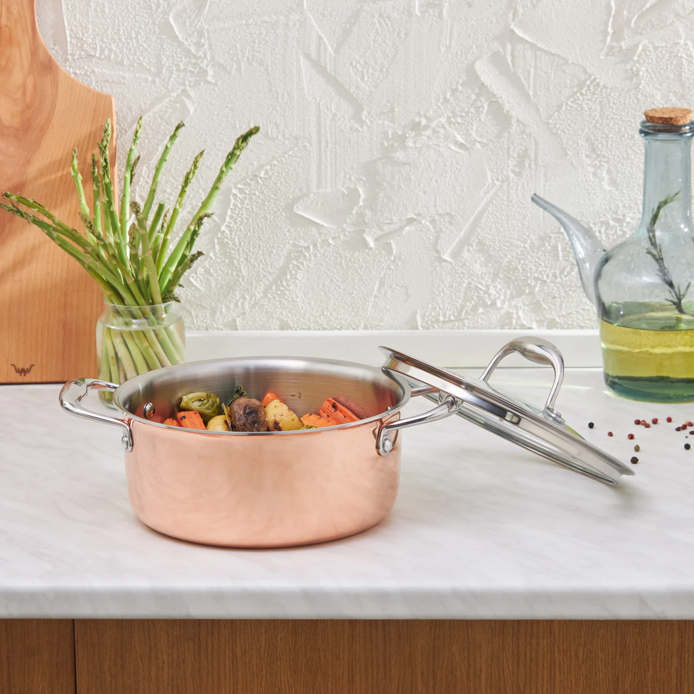 KARACA 3PLY POWER STEEL COPPER 20 CM POT 2.6 LT