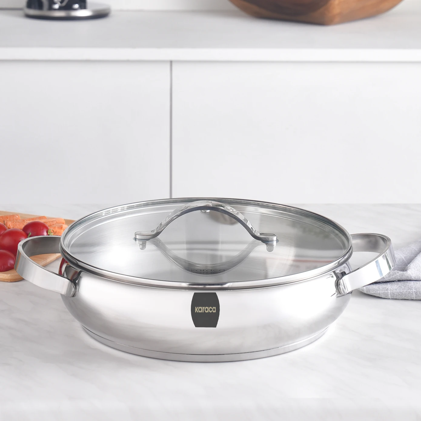 كاراجا كوزينا قدر ستيل مقسم 26 سم 3.4 لتر