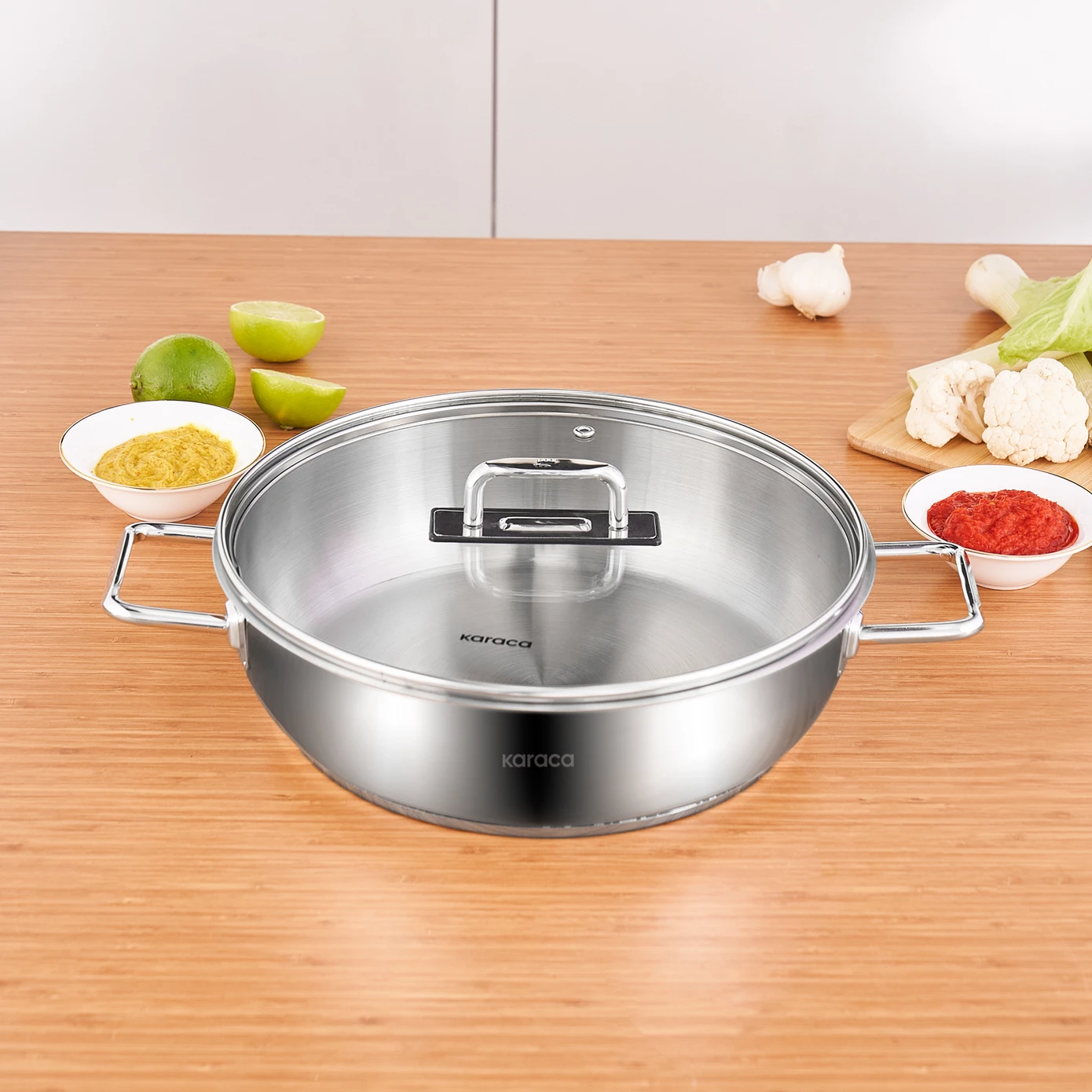 KARACA GRACE STEEL SPLIT POT 28 CM 4.5 LT