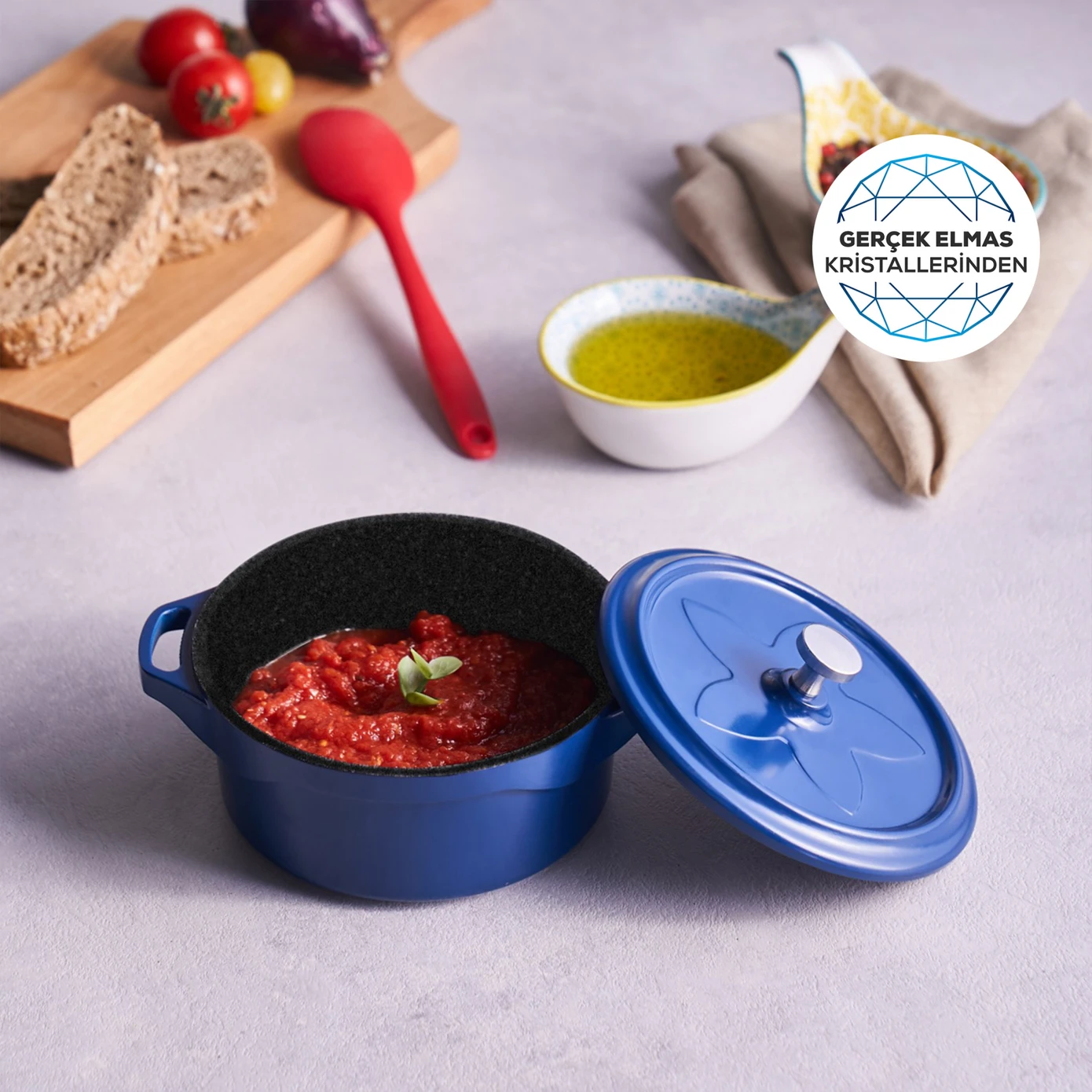 KARACA BIODIAMOND CANDY BLUE 12 CM DÖKÜM TENCERE