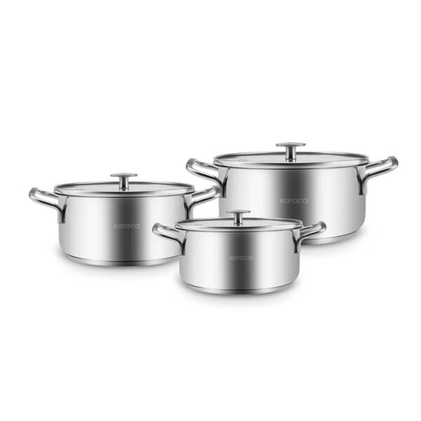 KARACA ALAZ 6 PIECE STEEL MIDI COOKWARE SET