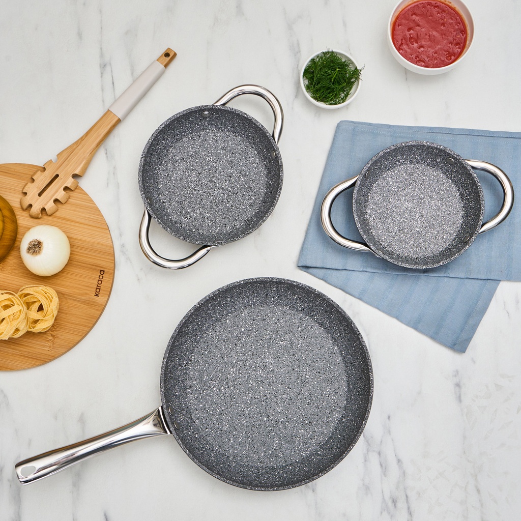 KARACA BIOGRANIT LEONA 3 PIECE PAN-SAW SET