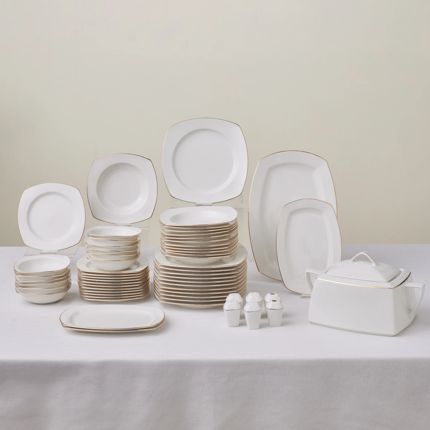 KARACA CHIARA GOLD CREAM 60 PIECES YMT Y.SQUARE