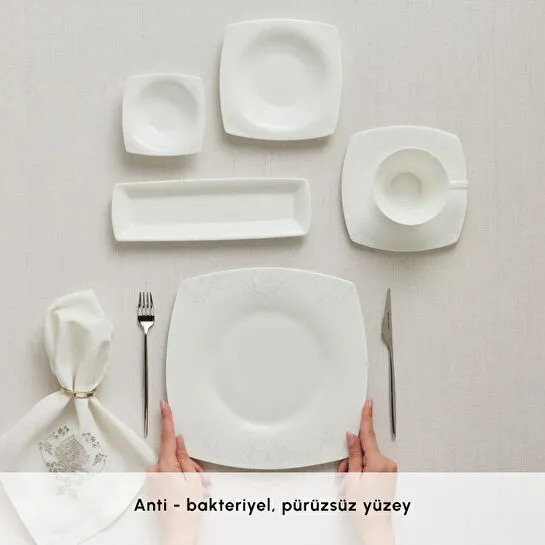 KARACA FINE PEARL HELEN 26 PIECES BREAKFAST SET SQUARE