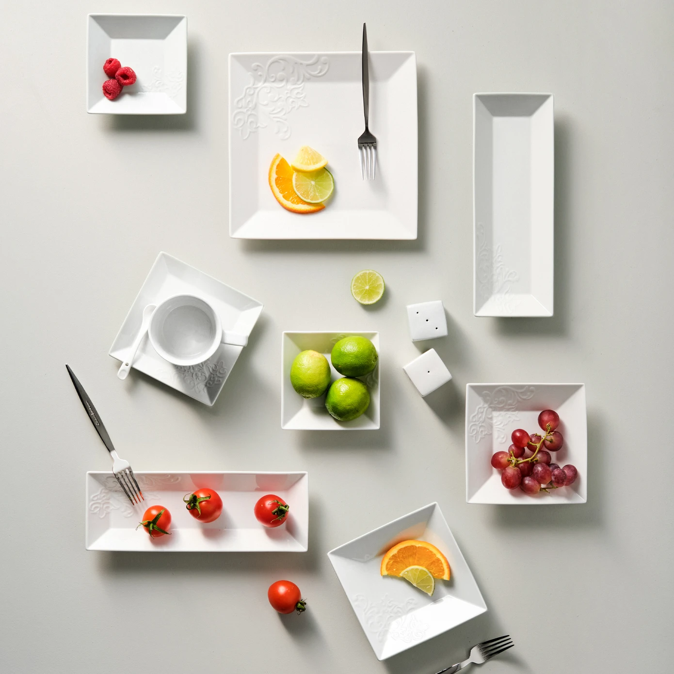 كاراجا تريند إمبوس 32 قطعة مجموعة الإفطار المربعة