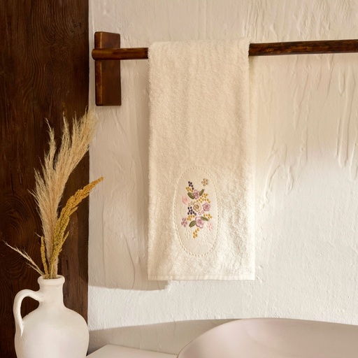 [000001000252110001] CONEFLOWER YÜZ HAVLUSU, 50X90 CM, EKRU