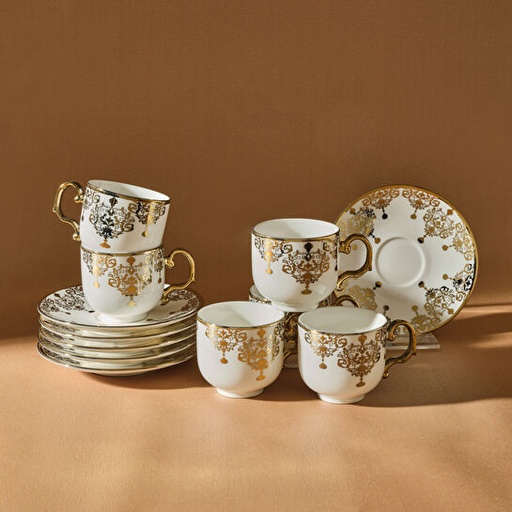 [1000014263001] KARACA LOYAL 6 KİŞİLİK 80 ML KAHV, BEYAZ