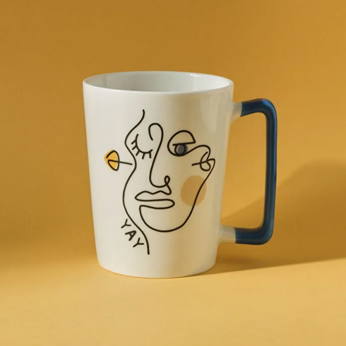 [1000152119001] KARACA YAY BURÇ KUPA 340 ML, BEYAZ