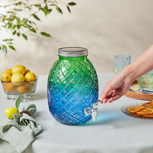 [1000013823001] KARACA MELONTO MUSLUKLU CAM SEBİL, MAVİ