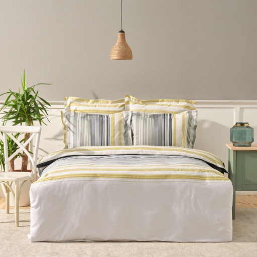 [200.22.02.0001] طقم غطاء لحاف KH NOLAN أخضر مزدوج 100% من القطن والساتان