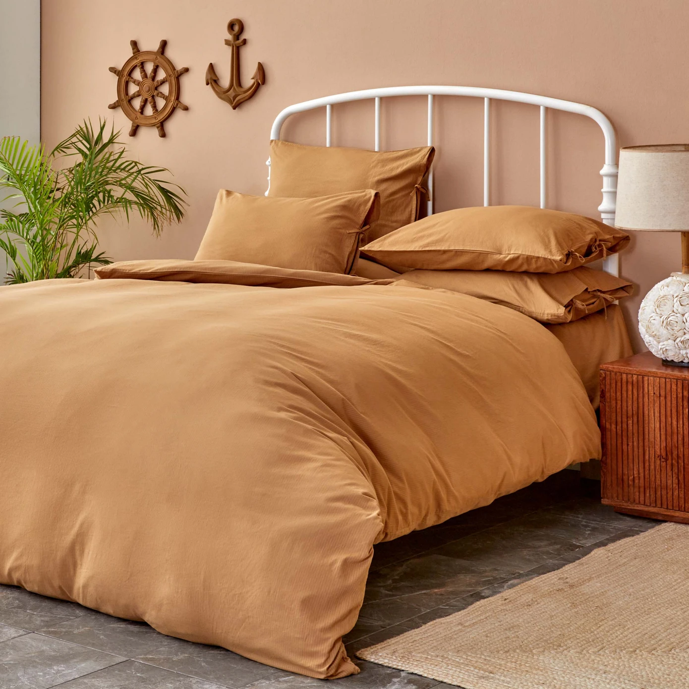 [180.01.01.0405] NAU PRUVA MUSTARD DOUBLE KS DUVET COVER SET