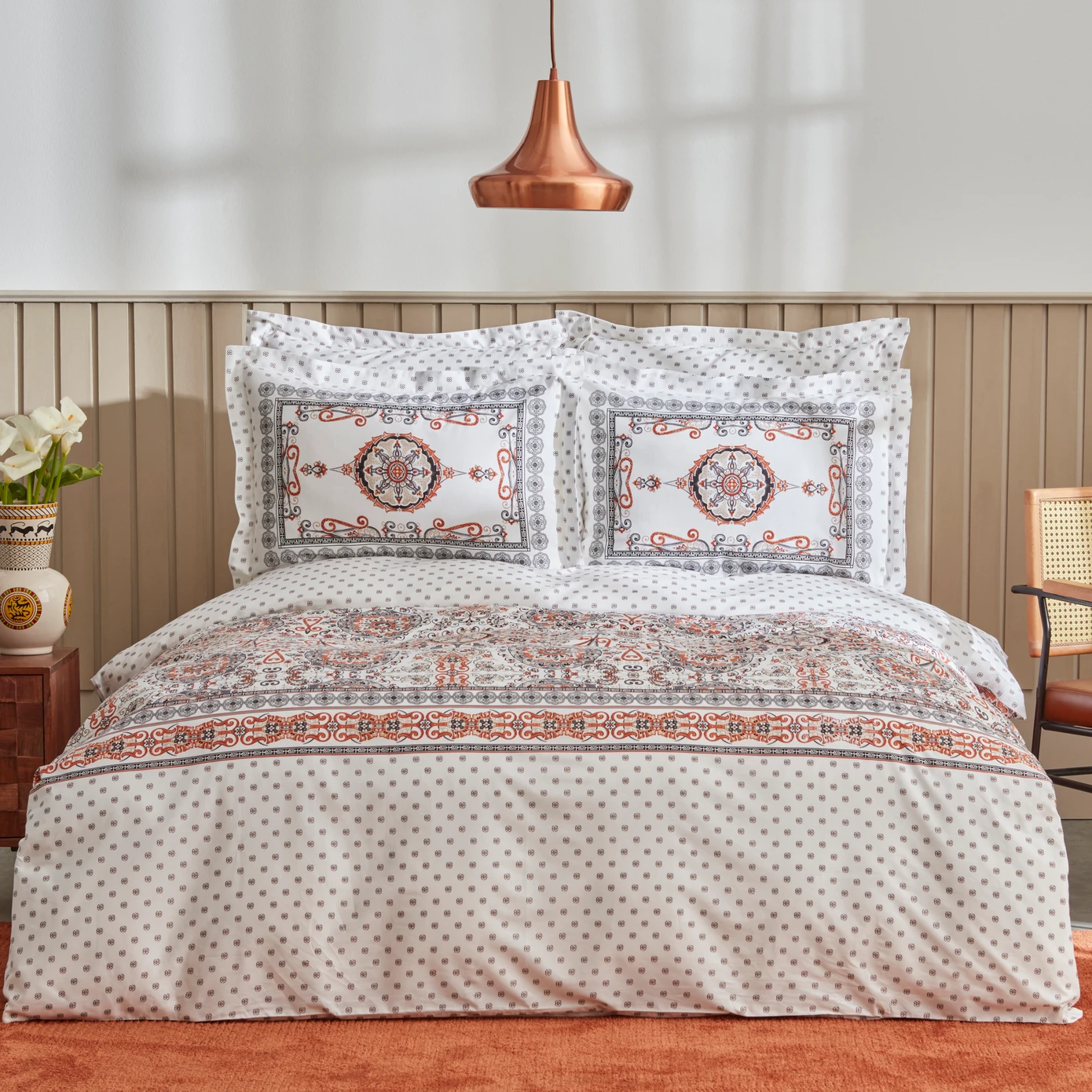 [200.22.05.0017] KH APRIKA TILE 100% COTTON DOUBLE KS DUVET COVER SET